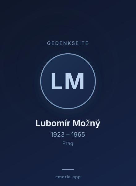 Gedenkportrait von Lubomír Možný