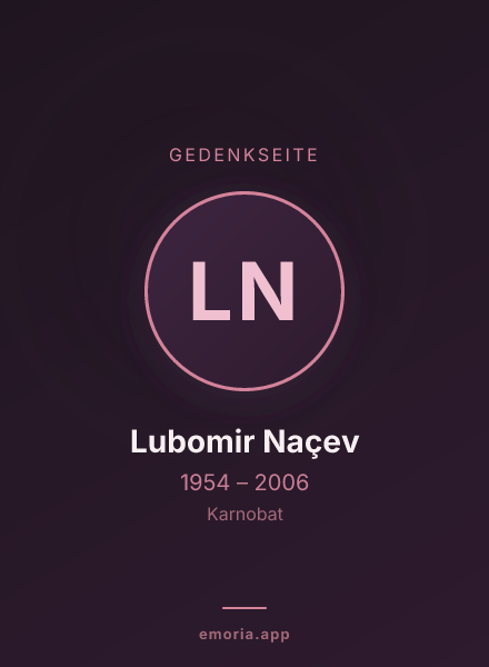 Gedenkportrait von Lubomir Naçev