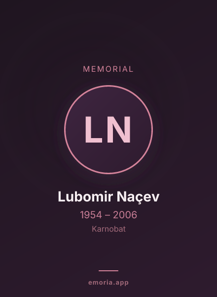 Memorial portrait of Lubomir Naçev
