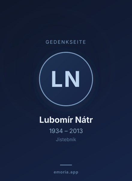 Gedenkportrait von Lubomír Nátr