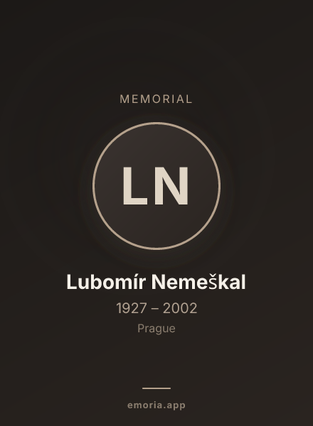 Memorial portrait of Lubomír Nemeškal