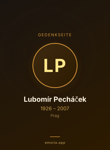Gedenkportrait von Lubomír Pecháček
