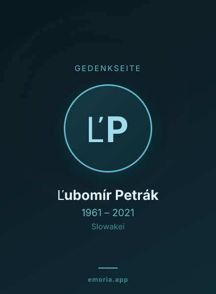 Gedenkportrait von Ľubomír Petrák