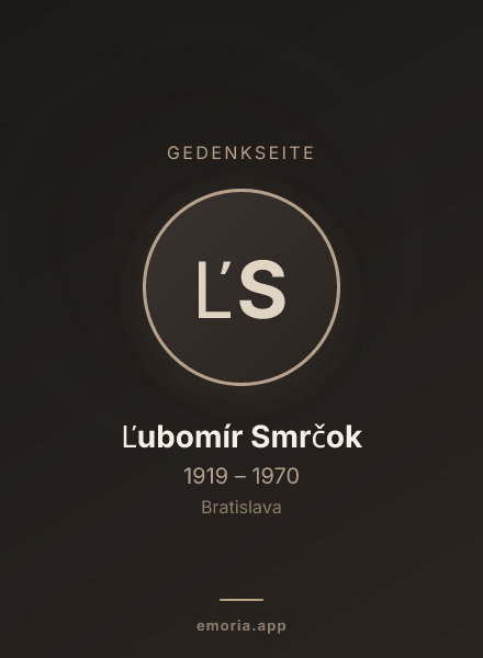 Gedenkportrait von Ľubomír Smrčok
