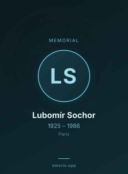 Memorial portrait of Lubomír Sochor