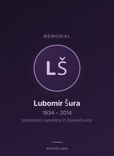 Memorial portrait of Lubomír Šura