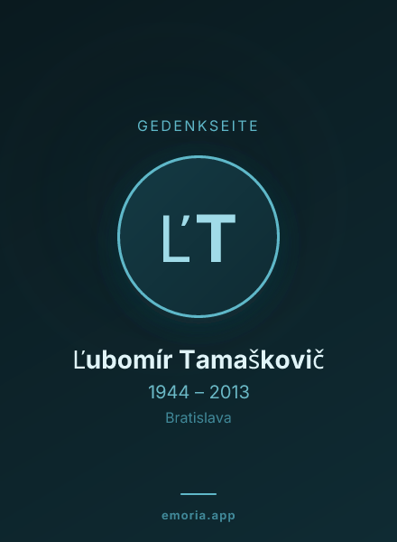 Gedenkportrait von Ľubomír Tamaškovič
