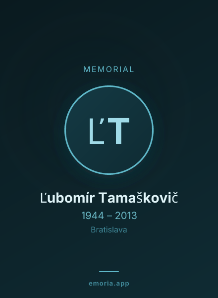 Memorial portrait of Ľubomír Tamaškovič