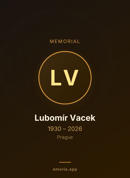 Memorial portrait of Lubomír Vacek