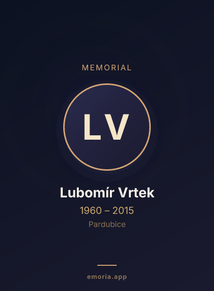 Memorial portrait of Lubomír Vrtek
