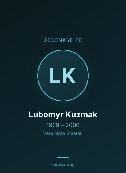 Gedenkportrait von Lubomyr Kuzmak
