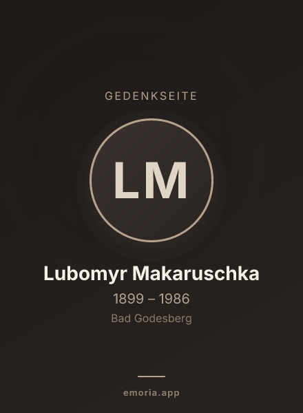 Gedenkportrait von Lubomyr Makaruschka