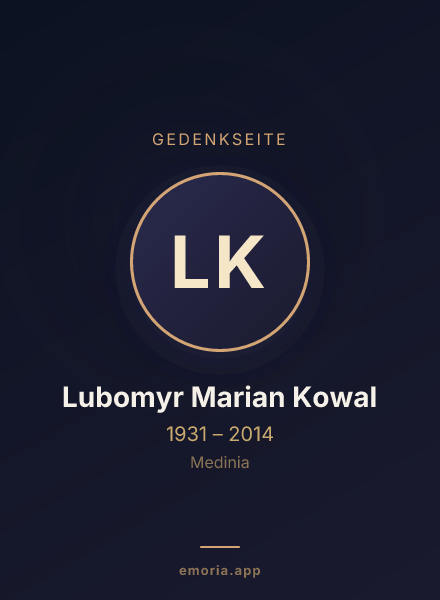 Gedenkportrait von Lubomyr Marian Kowal