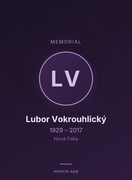 Memorial portrait of Lubor Vokrouhlický