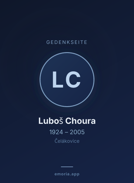Gedenkportrait von Luboš Choura