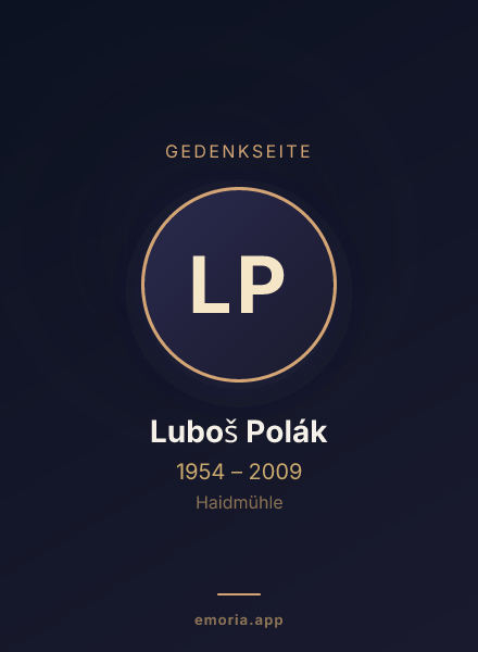 Gedenkportrait von Luboš Polák