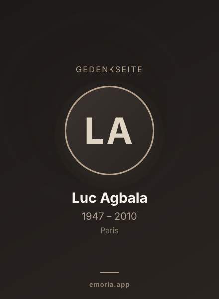 Gedenkportrait von Luc Agbala
