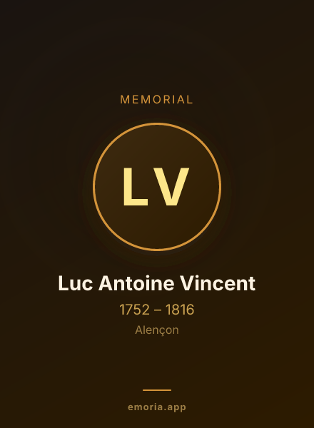 Memorial portrait of Luc Antoine Vincent