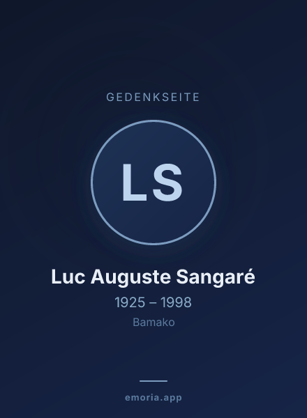 Gedenkportrait von Luc Auguste Sangaré