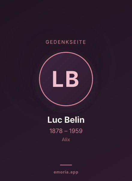 Gedenkportrait von Luc Belin