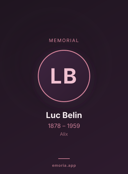 Memorial portrait of Luc Belin
