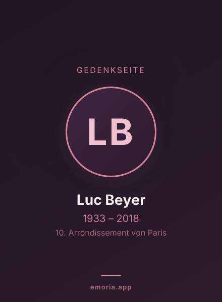 Gedenkportrait von Luc Beyer