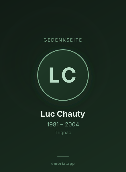 Gedenkportrait von Luc Chauty