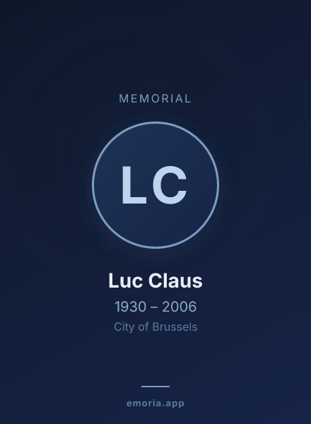 Memorial portrait of Luc Claus