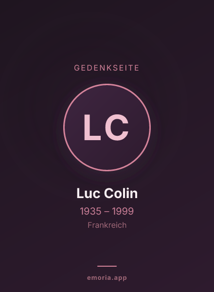 Gedenkportrait von Luc Colin