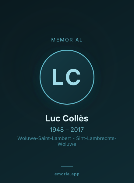 Memorial portrait of Luc Collès