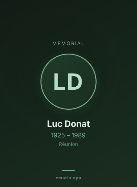 Memorial portrait of Luc Donat
