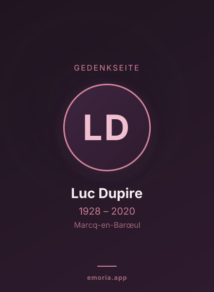 Gedenkportrait von Luc Dupire