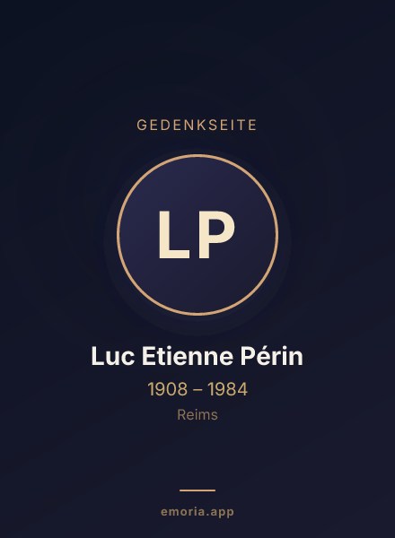 Gedenkportrait von Luc Etienne Périn