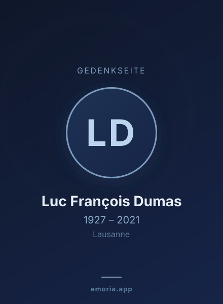 Gedenkportrait von Luc François Dumas