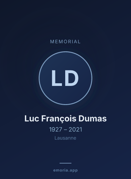 Memorial portrait of Luc François Dumas