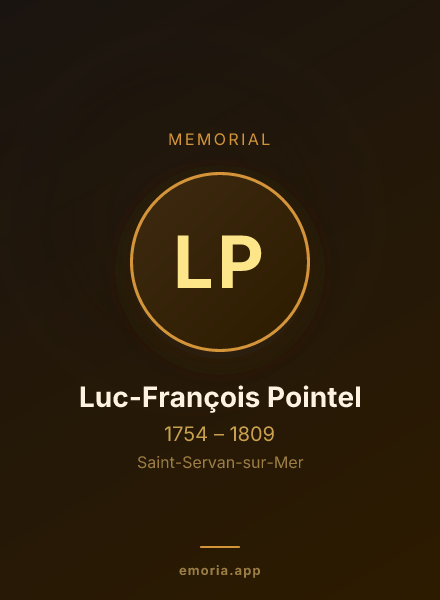 Memorial portrait of Luc-François Pointel