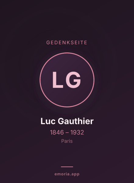Gedenkportrait von Luc Gauthier