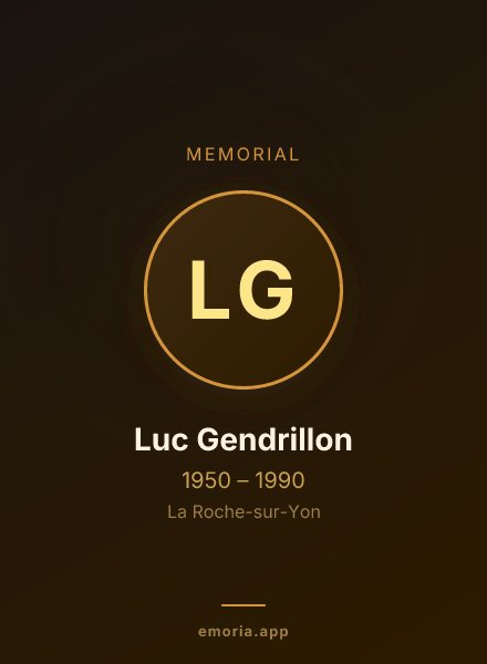 Memorial portrait of Luc Gendrillon