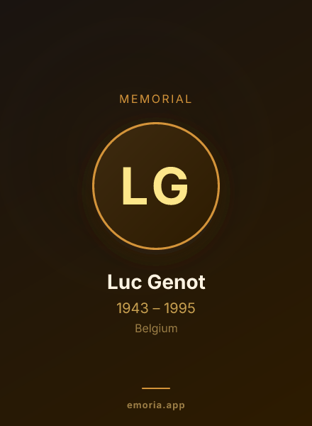 Memorial portrait of Luc Genot