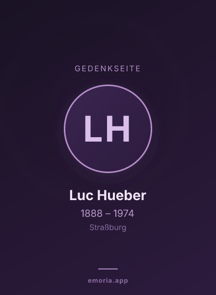 Gedenkportrait von Luc Hueber