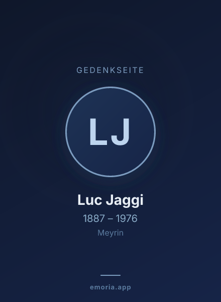 Gedenkportrait von Luc Jaggi
