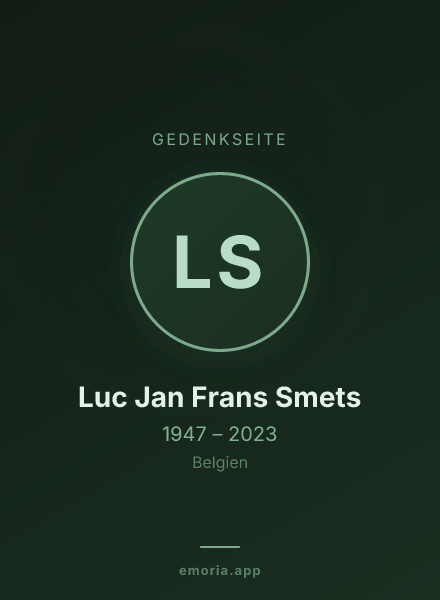 Gedenkportrait von Luc Jan Frans Smets
