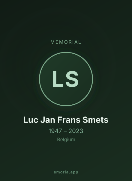 Memorial portrait of Luc Jan Frans Smets