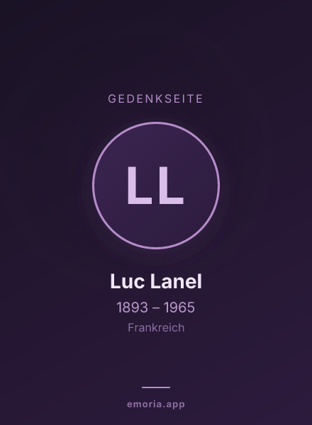 Gedenkportrait von Luc Lanel
