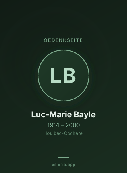 Gedenkportrait von Luc-Marie Bayle