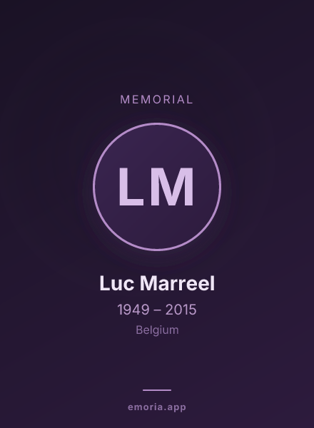 Memorial portrait of Luc Marreel