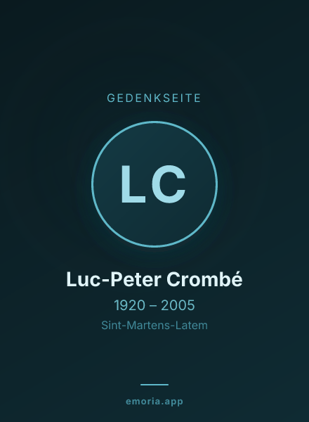 Gedenkportrait von Luc-Peter Crombé
