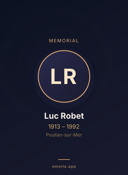 Memorial portrait of Luc Robet