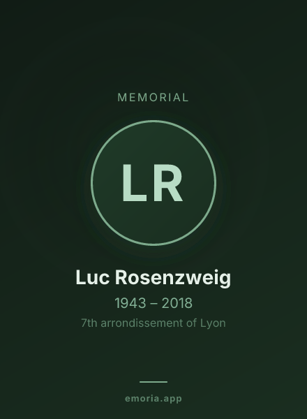 Memorial portrait of Luc Rosenzweig