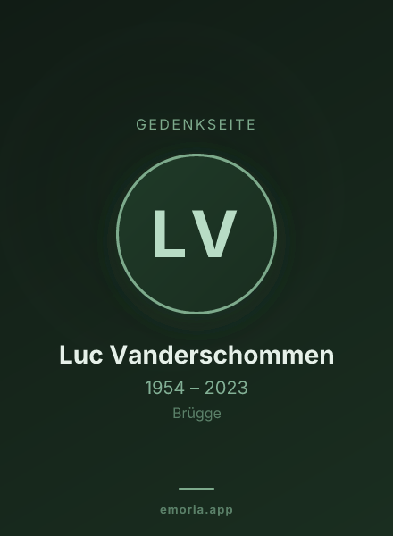 Gedenkportrait von Luc Vanderschommen